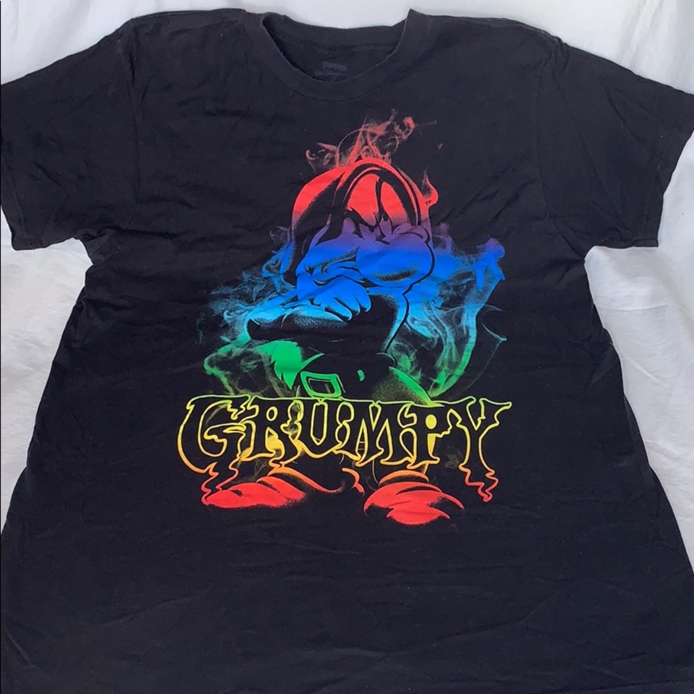 Disney Men’s Rainbow Grumpy T-Shirt Size L